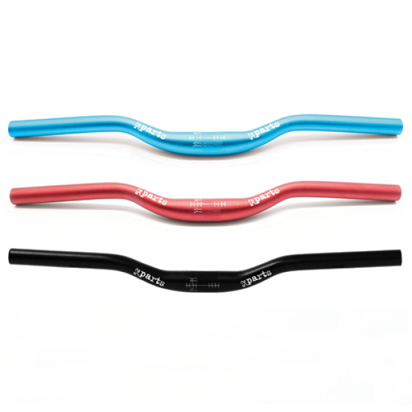 Lenker 52parts riser - 450 mm - schwarz / laser red / laser blue